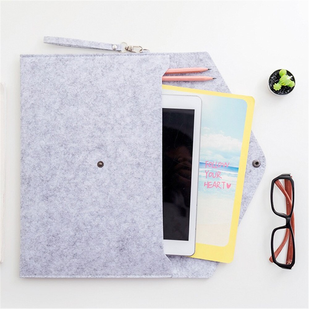 Carpeta de fieltro de gran capacidad, maletín de negocios, carpeta de archivos A4, organizador de papel para documentos de escritorio, material escolar para oficina, 1 ud.