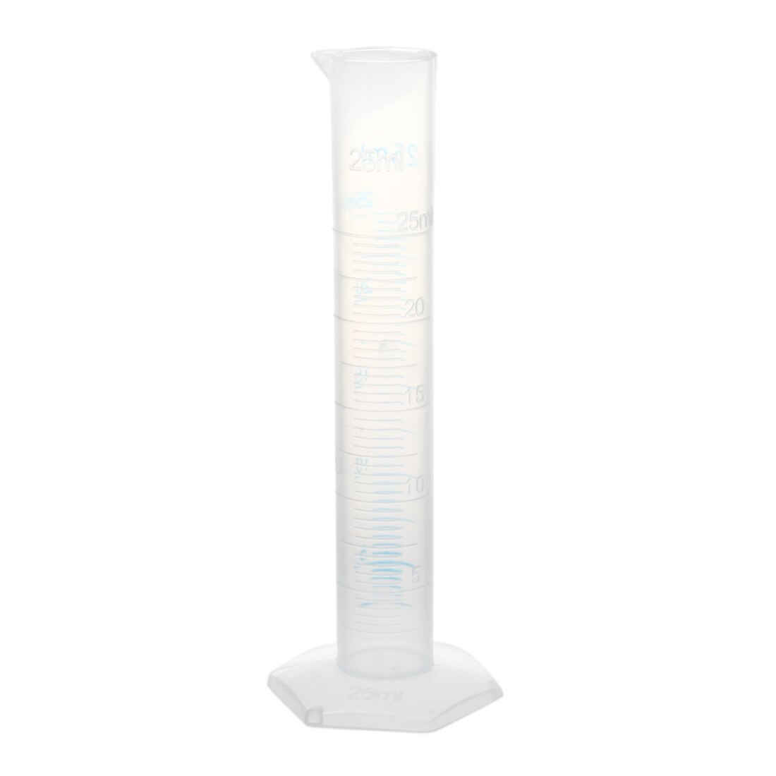 25ml genomskinlig plast graderad cylinder-scll