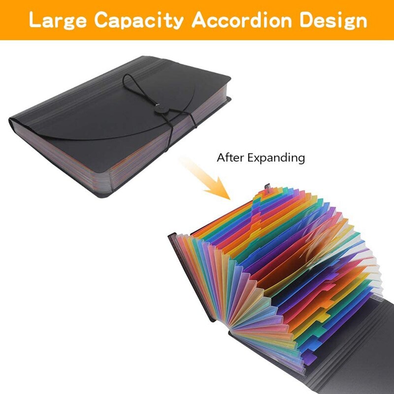 24 Compartimenten Document Map, Sorteren Map Met Deksel, Uitbreidbaar Map, Document Organizer Voor Indienen