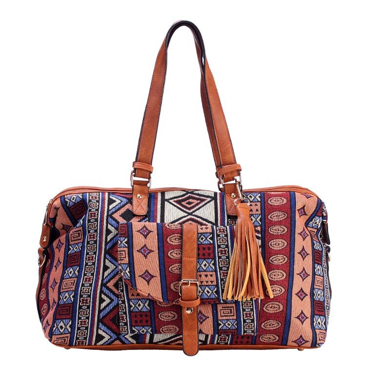 mode High-end Jacquard reistas canvas bagage tas vrouwen reistassen toevallige plunjezak verpakking cubes goede: b