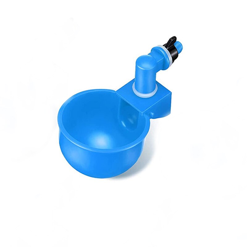 Automatic Chicken Water Cup Waterer Bowl Kit Farm Coop Poultry Waterer Drinking Water Feeder for Chicks Duck Goose Turkey Quail: Blue