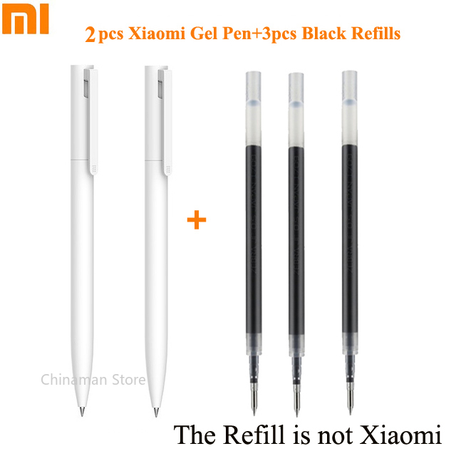Oryginalny długopis Xiaomi robić pisania gładkie światło Mijia naciśnij rdzeń wymiana wkładu niebieski czerwony czarny 0.5mm biznesowy długopis kulkowy: FIOLETOWY