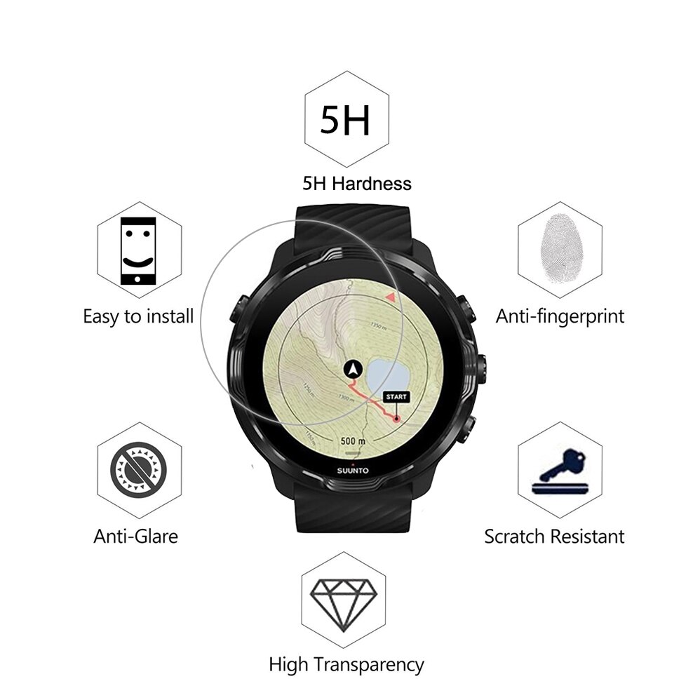 3 sztuk wyczyść Nano Anti-shock warstwa ochronna PET dla SUUNTO 7 SUUNTO7 Anti-Scratch wodoodporny ekran Smart watcha Protector Film