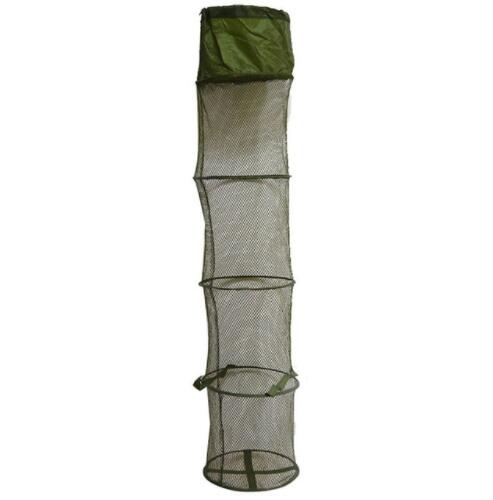 LEO 5 capas plegable pesca cesta red Dip pesca jaula para mantener peces vivos en el agua de 30cm * 140cm herramienta accesorio de pesca: 33 x 140cm