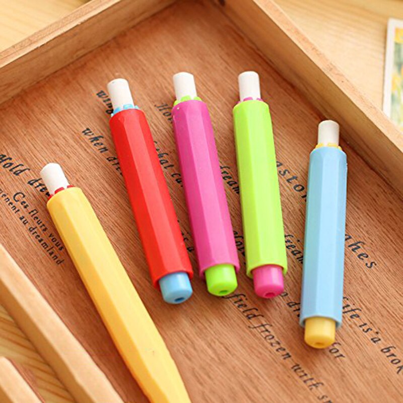 5X Chalk Holder Case Cover for Plastic School Adjustable Replacement Chalk Cover color ran