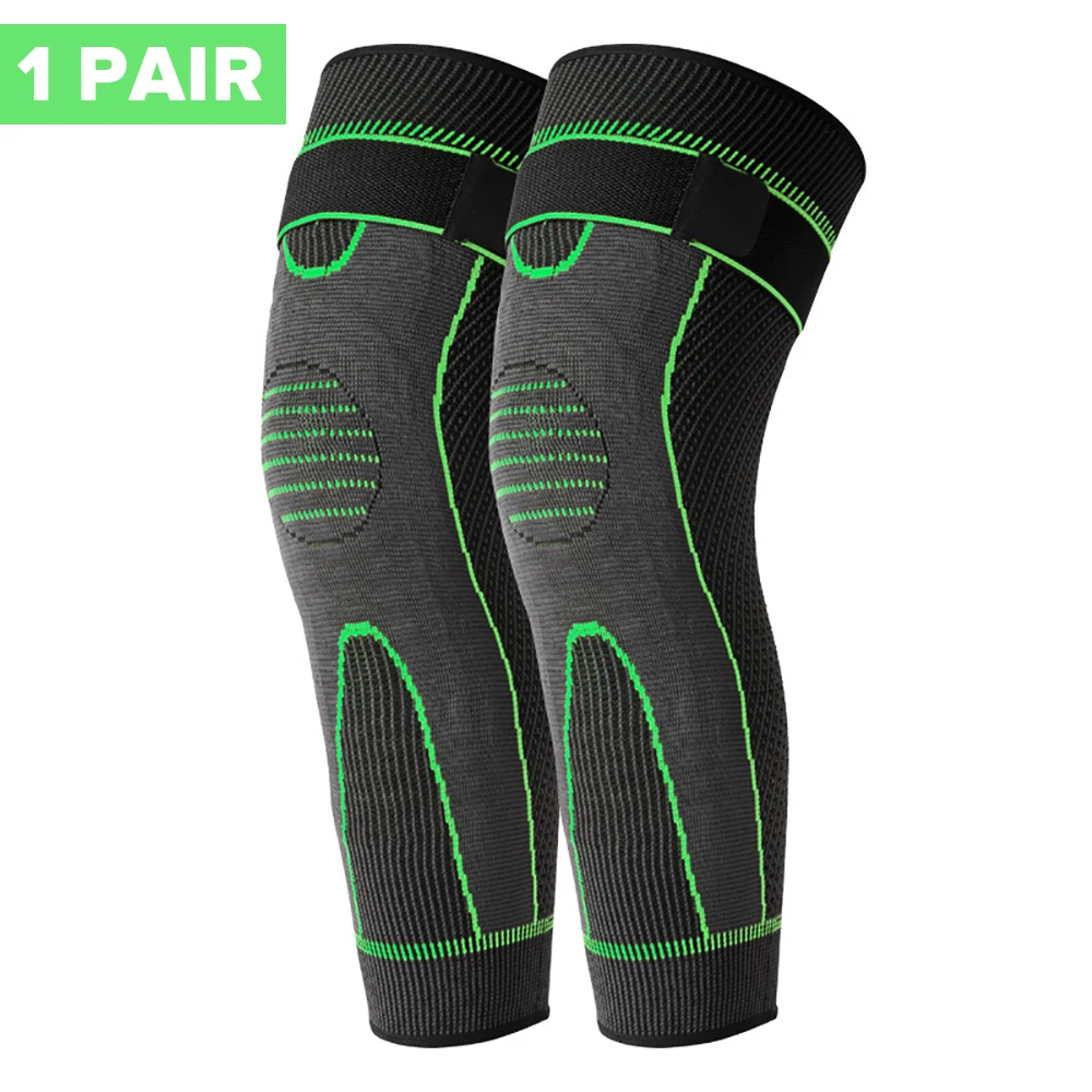 1 par de rodilleras de soporte de rodilla de fitness alargadas vendaje Rodilleras de compresión deportiva de nailon elástico para baloncesto para correr baloncesto rodillas cálidas: M / Rojo