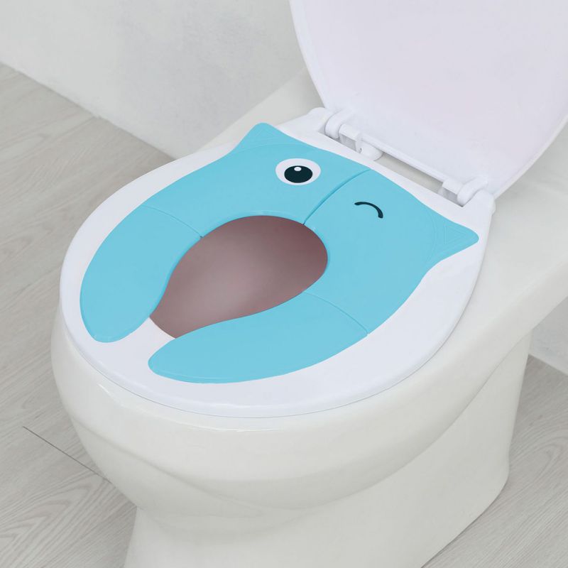 Toddler bærbart toilet træningssæde børn skridsikker rejse sammenfoldelig bærbar potte træningssæde passer til de fleste toiletter