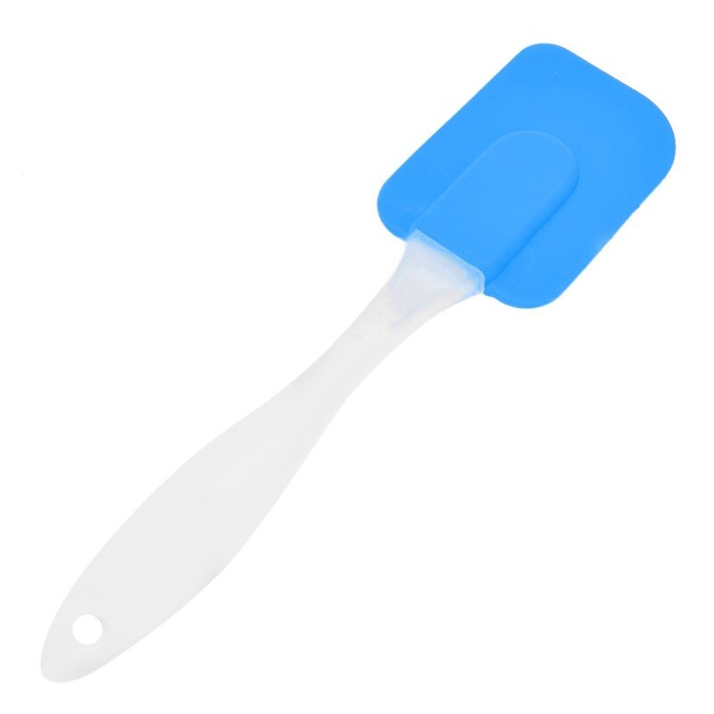 Espátula de silicona para crema, repostería de mantequilla, espátula para Tartas, espátula de cocina, cepillo para torta, herramientas de pastelería de alta resistencia a la temperatura: Azul