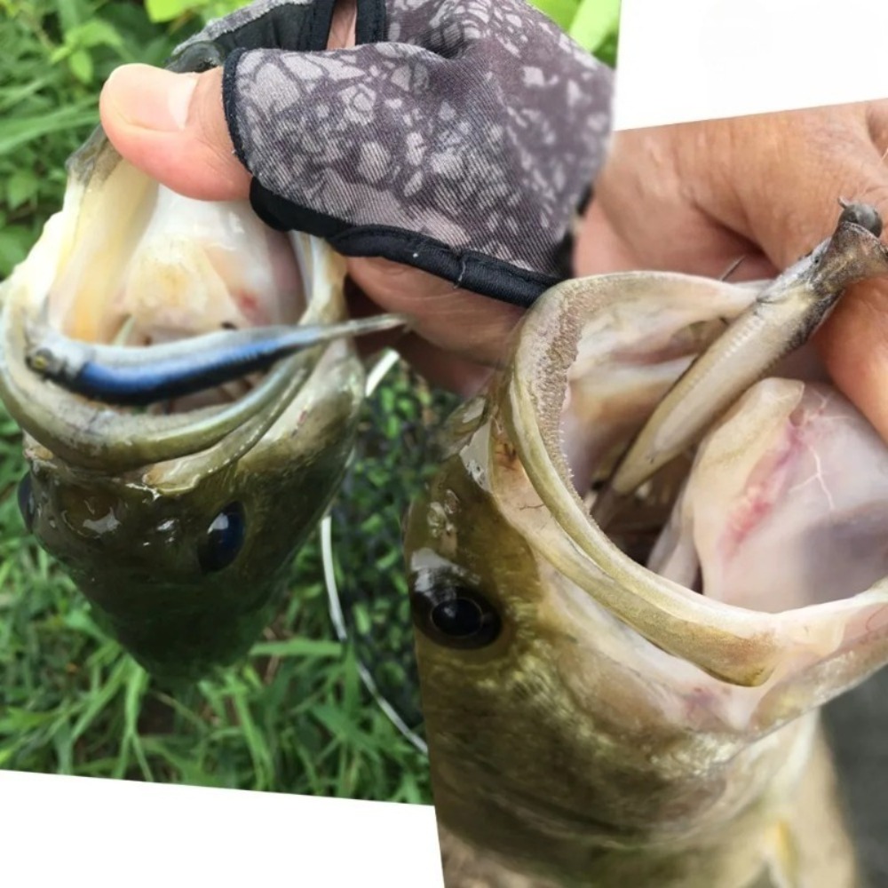 6PCS Fishing 80mm/ 2.5g Crankbait Soft Lure - Dual Color Lipped Swimbait | Slow Sinking Wobble Action