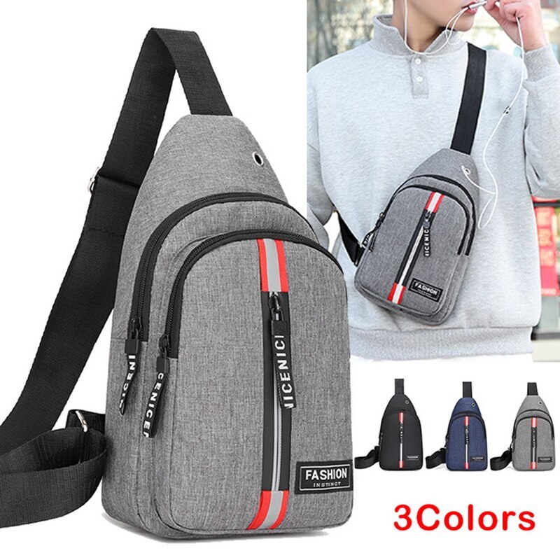 Kleine Mannen Sling Bag Borst Tas Toevallige Canvas Crossbody Bag Messenger Schoudertas Reizen Mode Mannen Waterdichte Heuptas