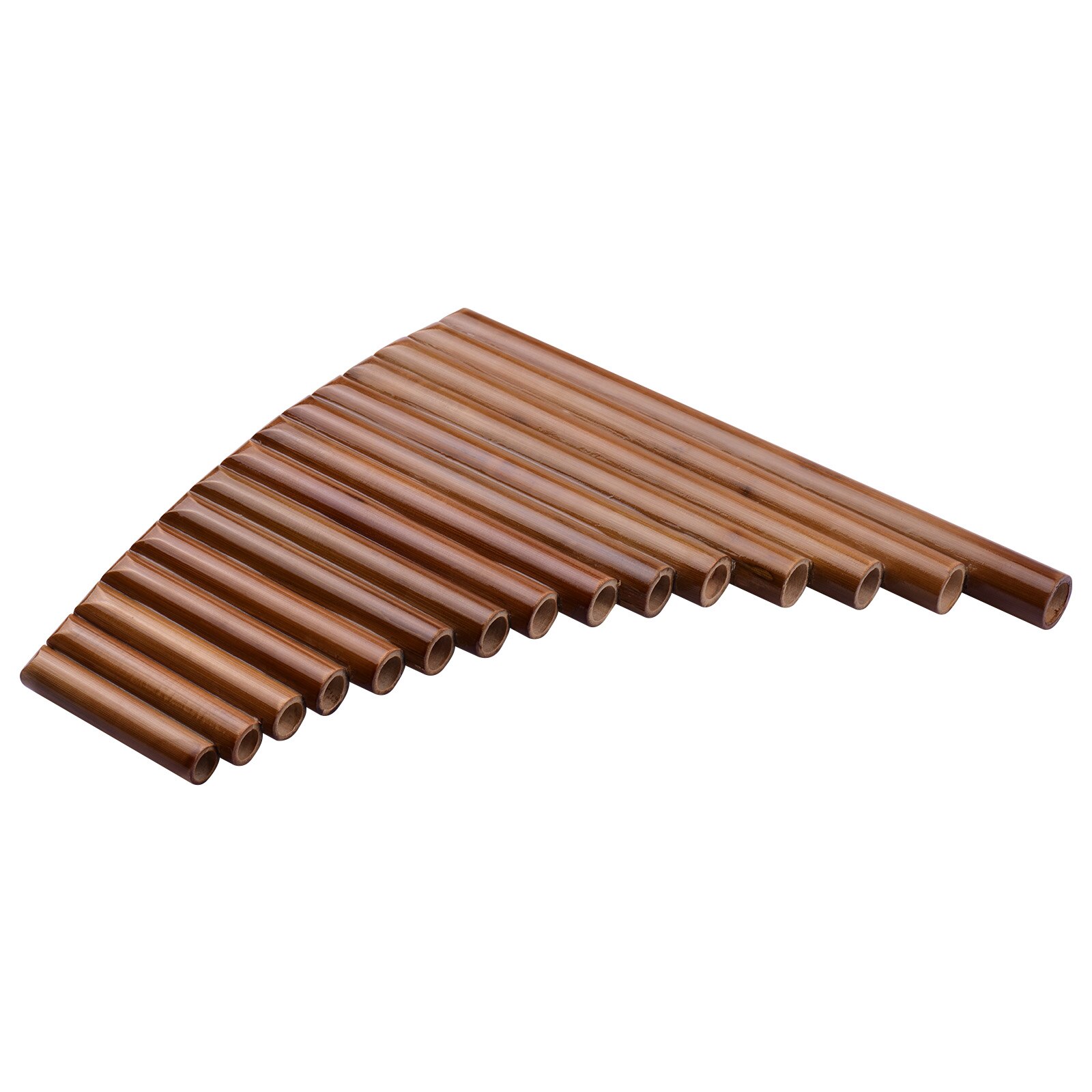Muslady 15 Pipe Pan Flute G Key Pan Pipes Natural Bamboo Panpipes Chinese Traditional Woodwind Instrument with Carry Bag