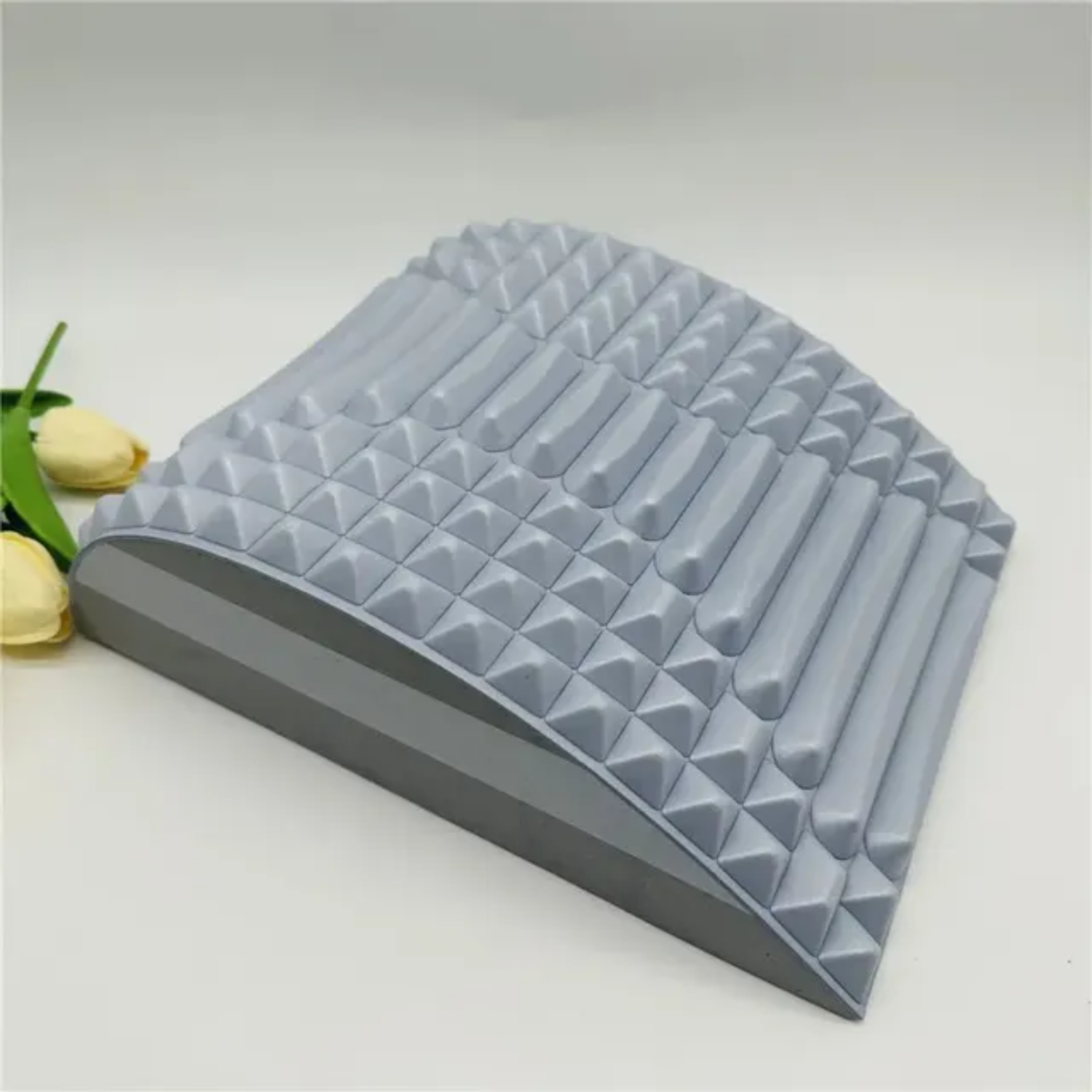 Relaxador Lumbar extensor Lumbar masaje relajación Yoga corrección de columna estiramiento ejercicio de espalda soporte Lumbar auxiliar: Azul