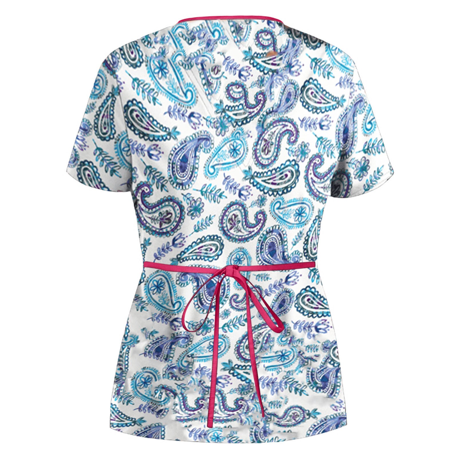 Women nurse uniform Short Sleeve Neck Tops Working Uniform Blouse Beautician uniform Clinical uniforms woman