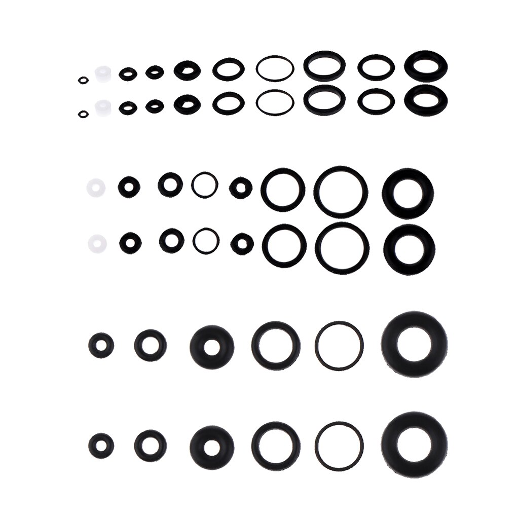 6 set svarta o-gummitätningar lämpliga för airbrush invändig tätning