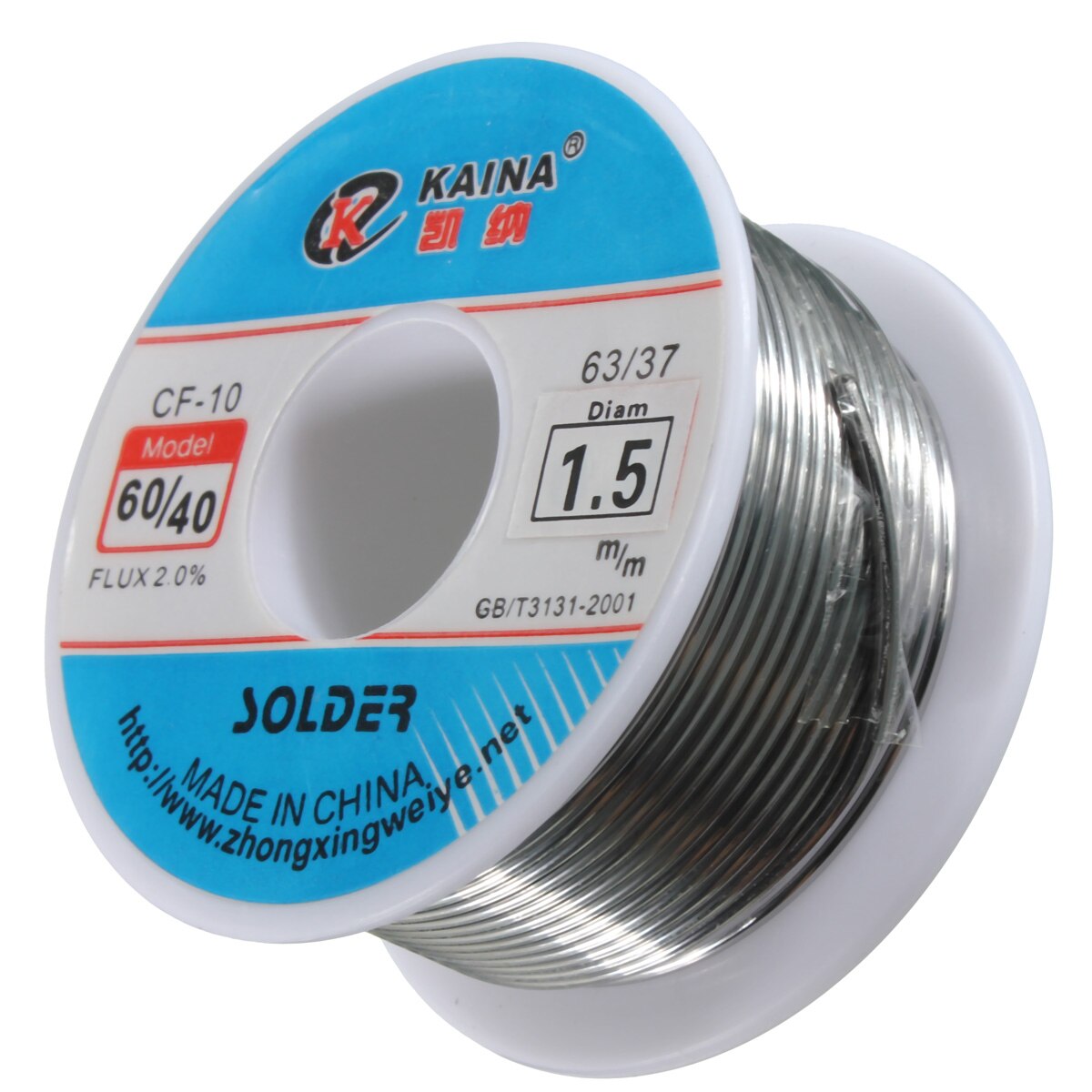 100g 1.5mm 60/40 Tin lead Solder Wire Rosin Core Soldering 2% Flux Reel Tube US