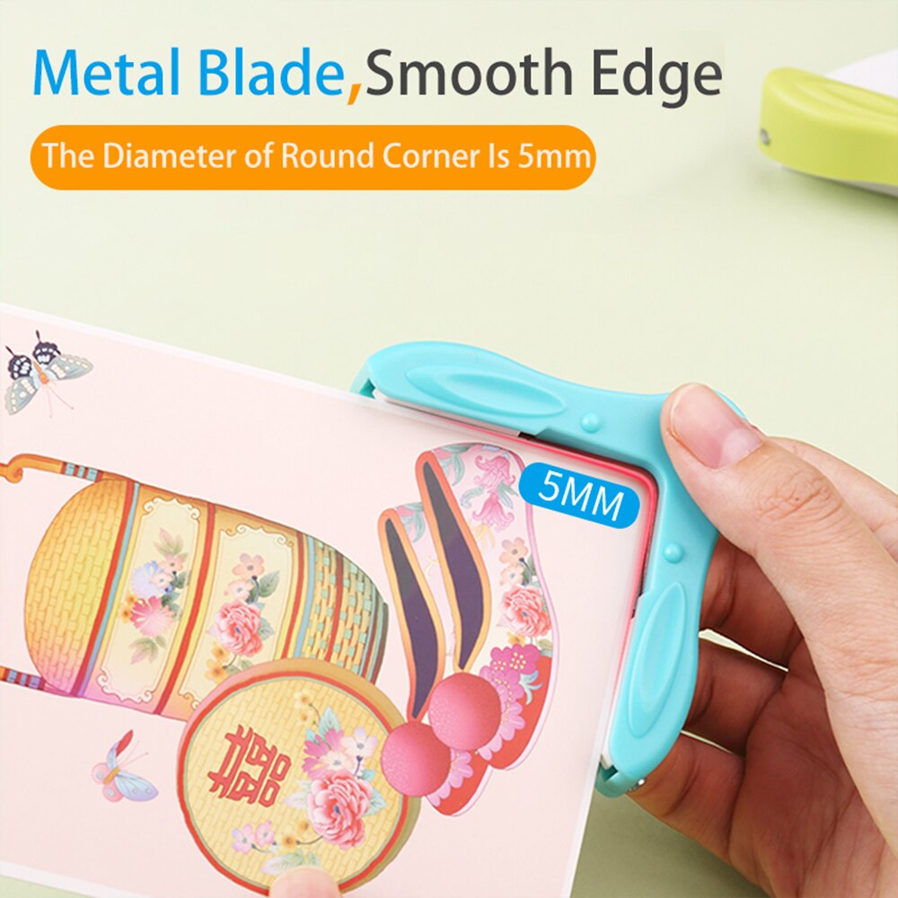 Mini Corner Rounder Puncher Portable Round Corner Trimmer Cutter R5 5mm Border Round Corner Punch Cut Card Photo Paper Stamp