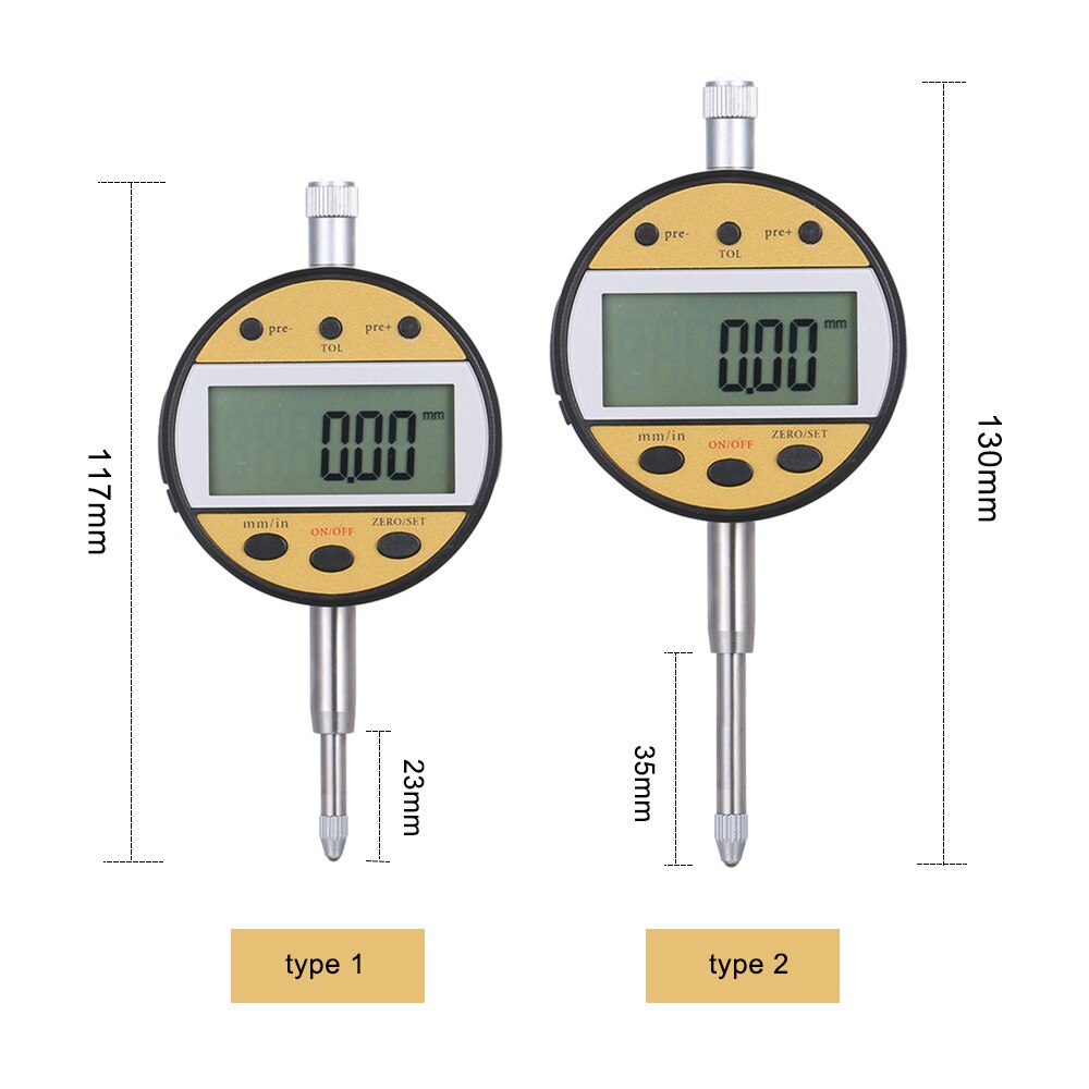Digital Dial Indicator Gauge Metric Indicator Lcd-scherm USB Interface Dimensie Positie Tolerantie Detectie Wijzerplaat Comparator