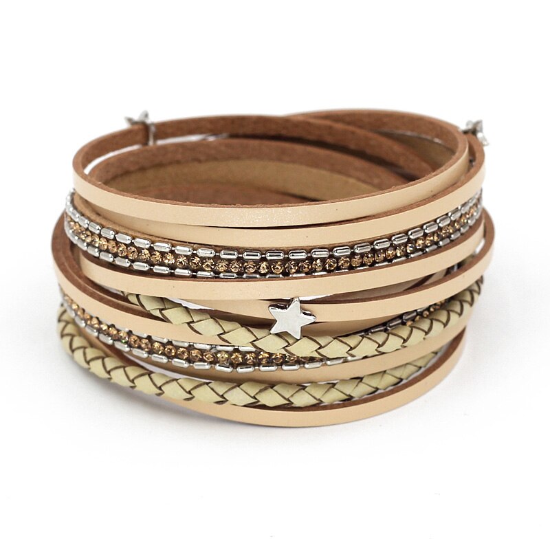 VONNOR frauen Armbänder Boho Schmuck Natürliche Perle mehrschichtig Leder 2 Kreis wickeln Armbinde: B9002a