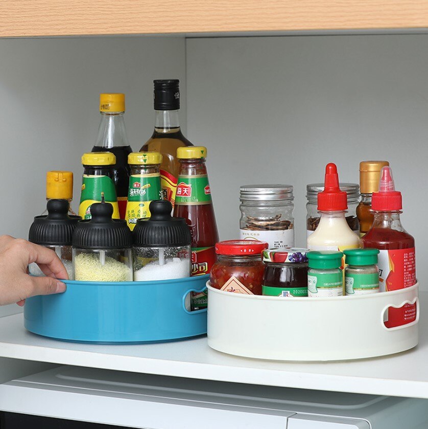 Wielofunkcyjny obrotowy stojak taca olej sól sos ocet regał magazynowy kuchnia pudełko na przyprawy