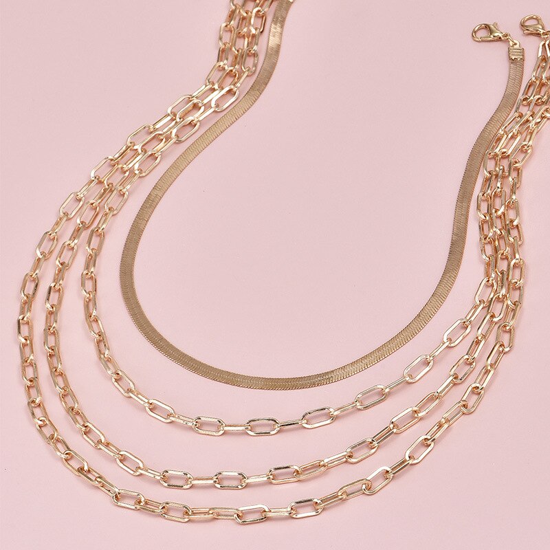 Jewelry Necklace Heavy Metal Style Multi-layer Necklace Gothic Statement Necklace Women Choker Bijoux