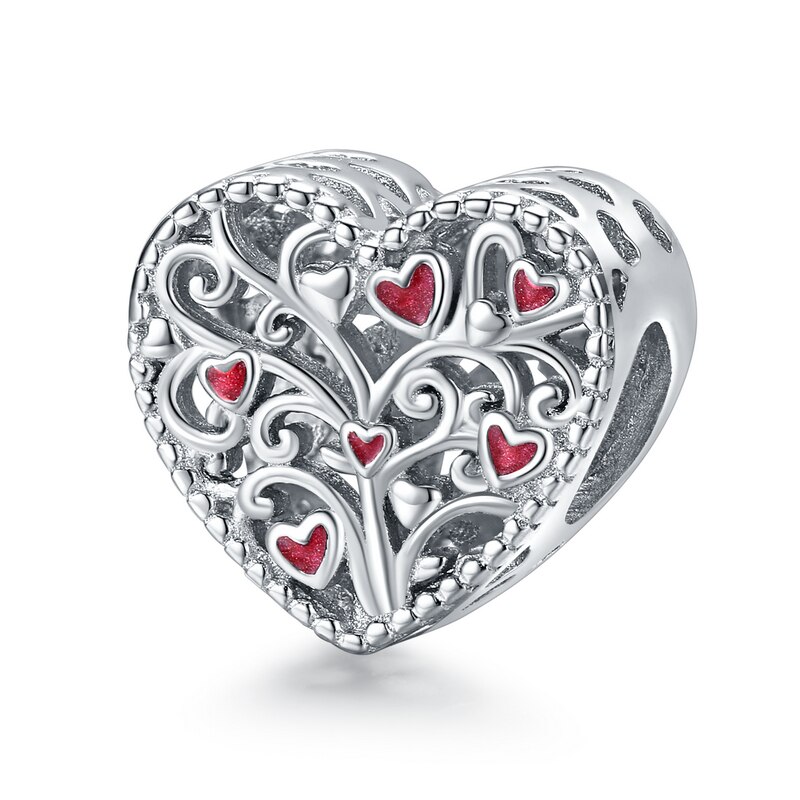 Breloque BISAER en Argent Sterling - Couronne Princesse, Robe, Château - pour Bracelets: Efc 279