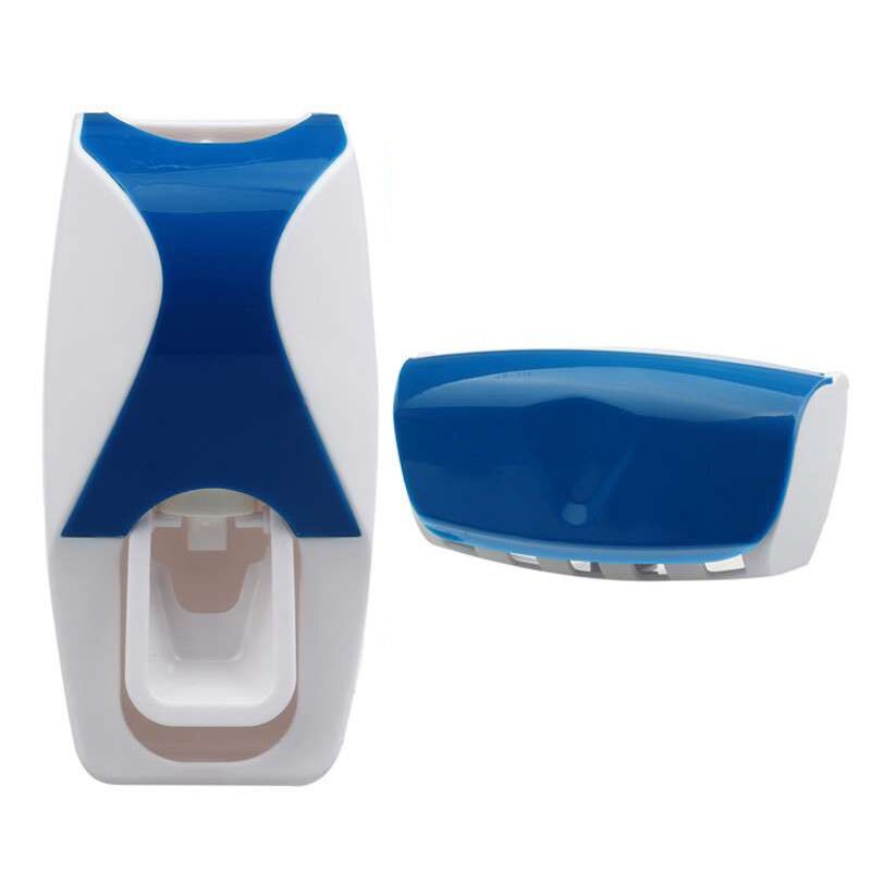 Kids Automatic Toothpaste Dispenser Squeezer Wall Mounted Rack Stand Holder Toothpaste Squeezers Bathroom Products: Blue