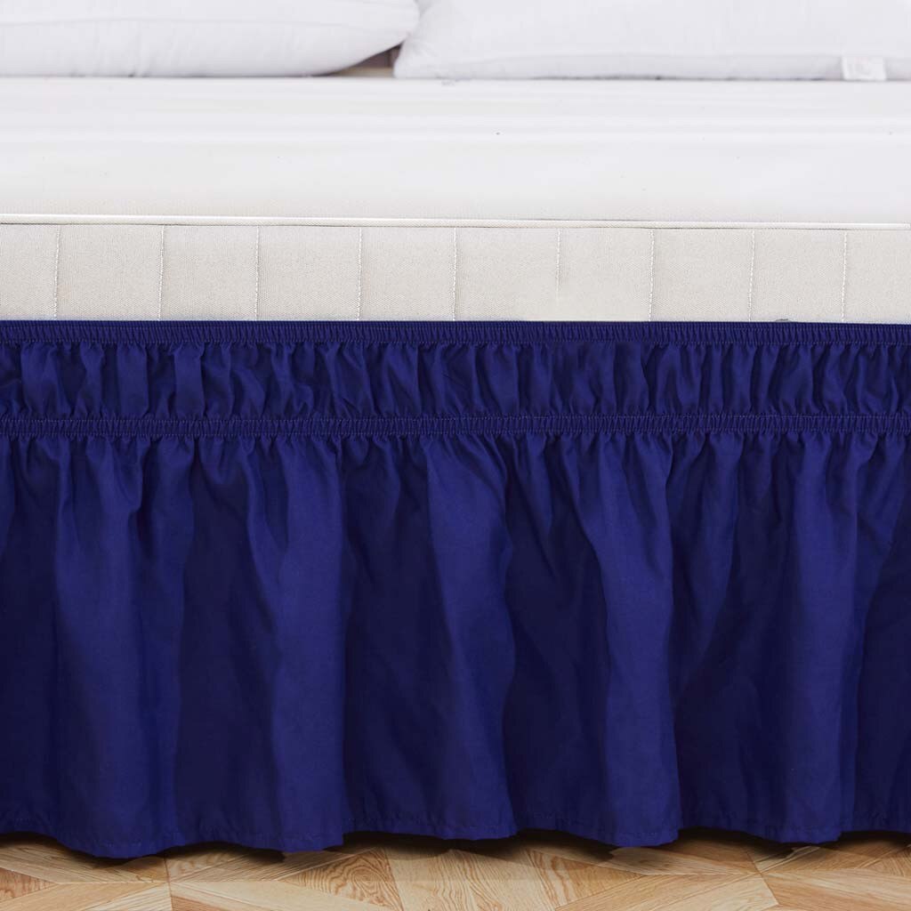 Ouneed hotel queen size seng nederdel blå seng skjorter uden overflade elastik bånd enkelt queen king let på / let off seng nederdel