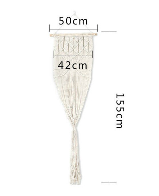 Macramé kattenschommelbed kooi hangend kattenbed huis kwast katten speelgoed handgeweven hangmand wandtapijt katoenen touw huisdier kat hangmat: Schommelbed 01