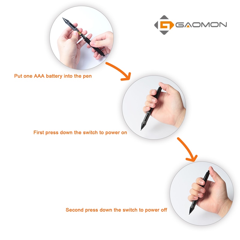 GAOMON Graphic Tablet for Drawing Pen 2048 Levels ArtPaint AP10 Stylus for GAOMON S56K/M106K/ Huion 420/