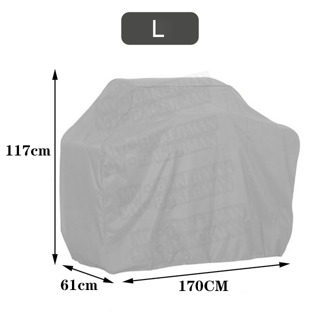 8 Maten Buiten Barbecue Hoes Stof En Waterdichte Weber Zware Barbecue Hoes Regen Proof Buiten Barbecue Cover Rond: Grey