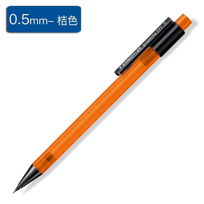 1 pc tyske staedtler 777 mekanisk blyant til begyndere genopfyldningsdiameter 0.5/0.7mm kontorstuderende skoleartikler: 1 pc orange 0.5mm