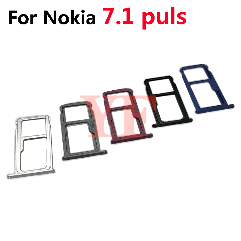 Sim Tray Holder For Nokia 7.1 Plus SIM Card Tray Slot Holder Adapter Socket Repair Parts