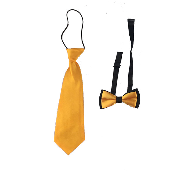 2 stk børne & #39 ;s børn unisex ensfarvede slips butterfly bryllup drenge butterfly tøj tilbehørstr 0011: Guld