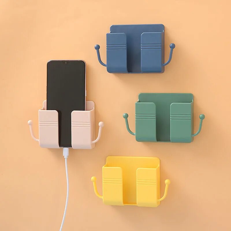 Storage Box Wall Holder A Hook Self-adhesive Multifunction Storage Box Wall Holder Hook Stickers Home Organization