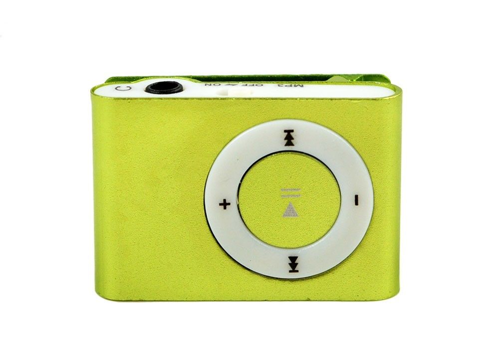 Clip MP3 Speler Mini Tf/Sd Slot Usb Muziekspeler Metalen Waterdichte Sport Walkman Lettore Draagbare MP3 Micro: green