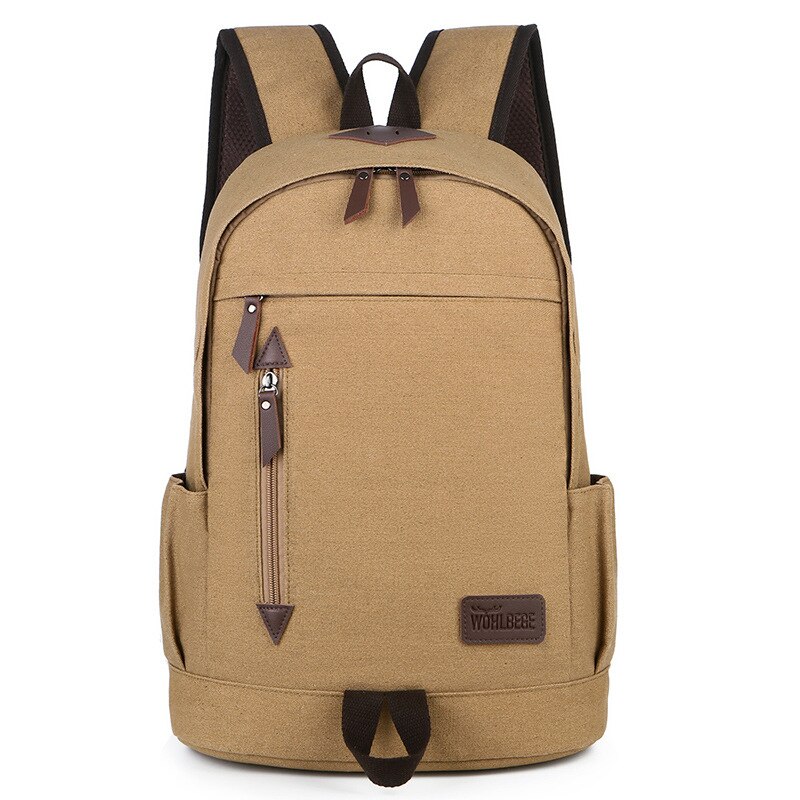 Anti Theft Enlarge Backpack USB External Charge Laptop Backpack Men Waterproof School Backpack Bags for Teenager: Khaki