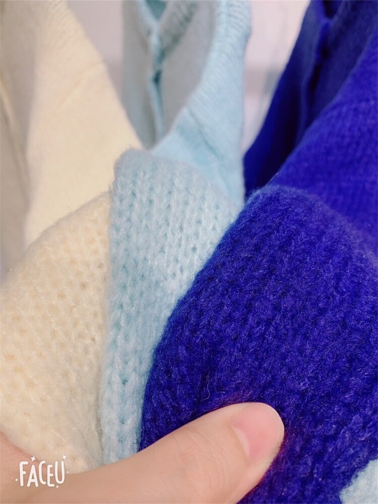 Oversize dametrøjer efterår vinter sweater vintage knapper o hals cardigans enkeltradet pufærm løs cardigan