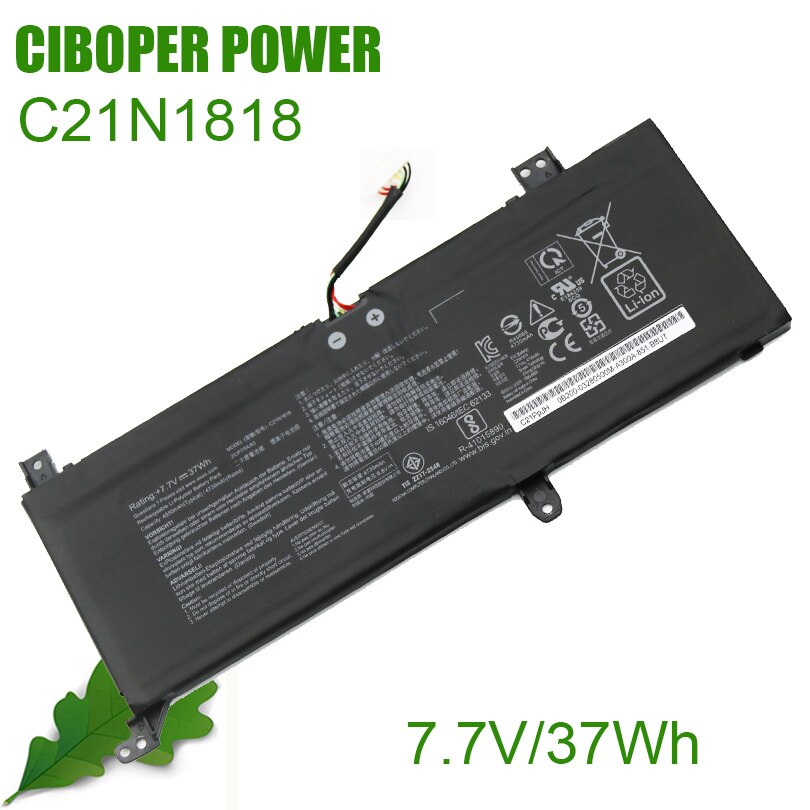 CP Original Battery C21N1818 7.7V/37Wh For VivoBook 14 X412 X412DA X412F X412FA X412FJ V4000 V4000F V4000D C21N1818-1 B21N1818-2