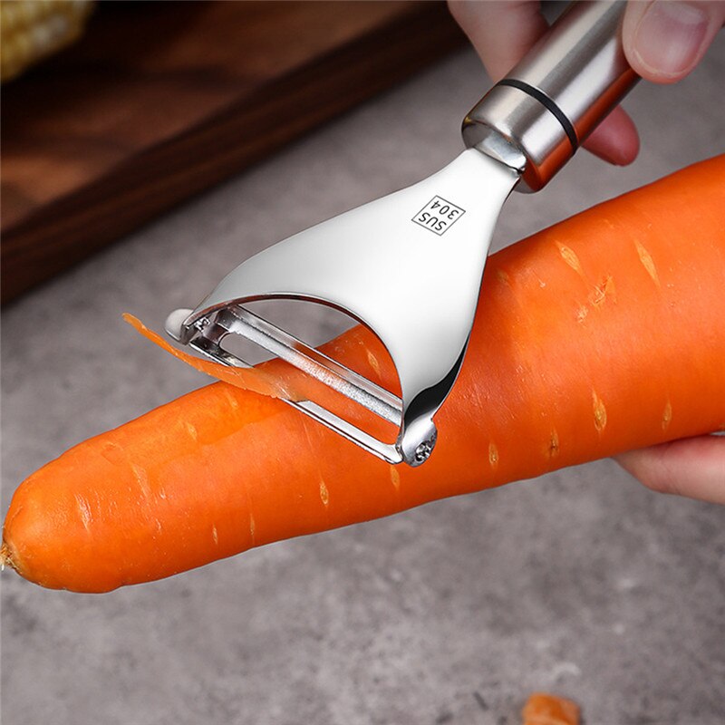 De acero inoxidable pelador de patatas zanahoria pepino cuchillo de pelar fruta raspador de peladora cepilladora de pelar de la herramienta