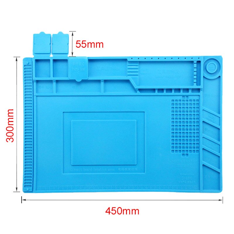 Isolatie Silicone Solderen Pad Mat S-170 S-160 S-150 S-140 Bureau Onderhoud Platform Voor Reparatie Station Wit Magnetische