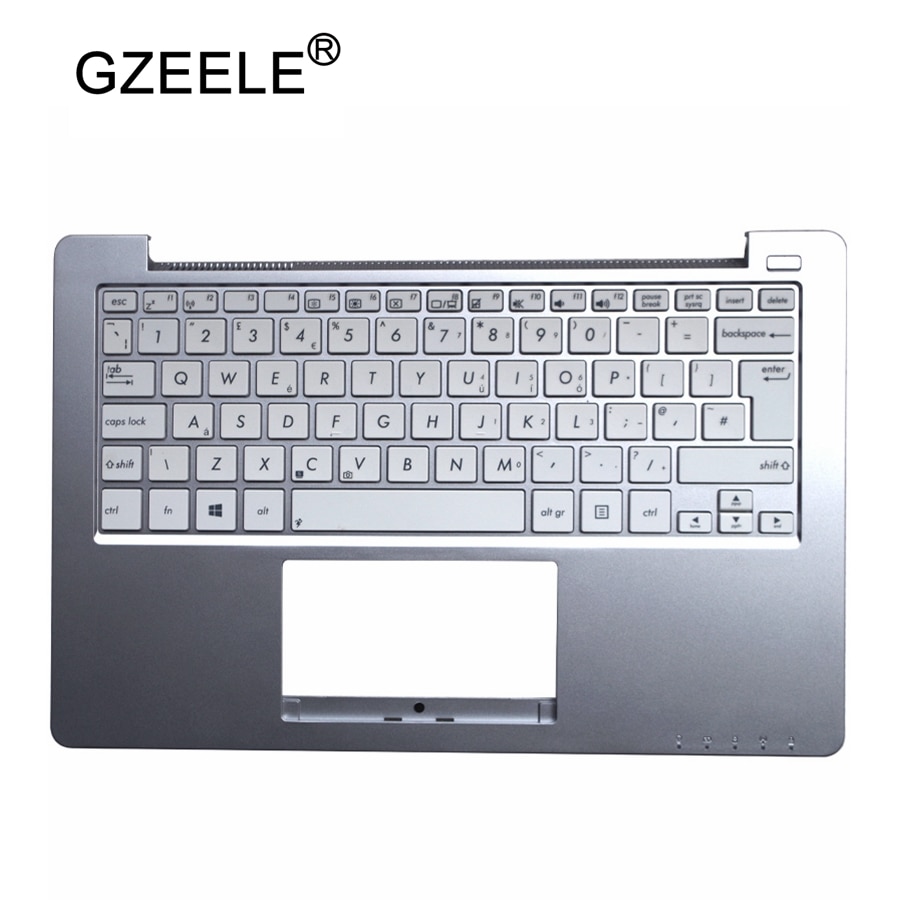 GZEELE voor ASUS X201 X202 X201E x202E met Vervang UK Toetsenbord Laptop Layout Topcase Behuizing Palmrest toetsenbord bezel bovenste