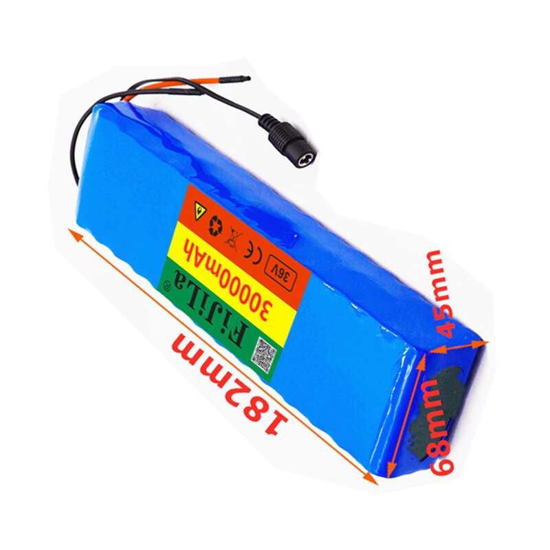 10 s 2p 36v 30ah batteri ebike batteripaket 18650 li- jonbatteri 500w hög effekt och kapacitet 42v motorcykel skoter med laddare