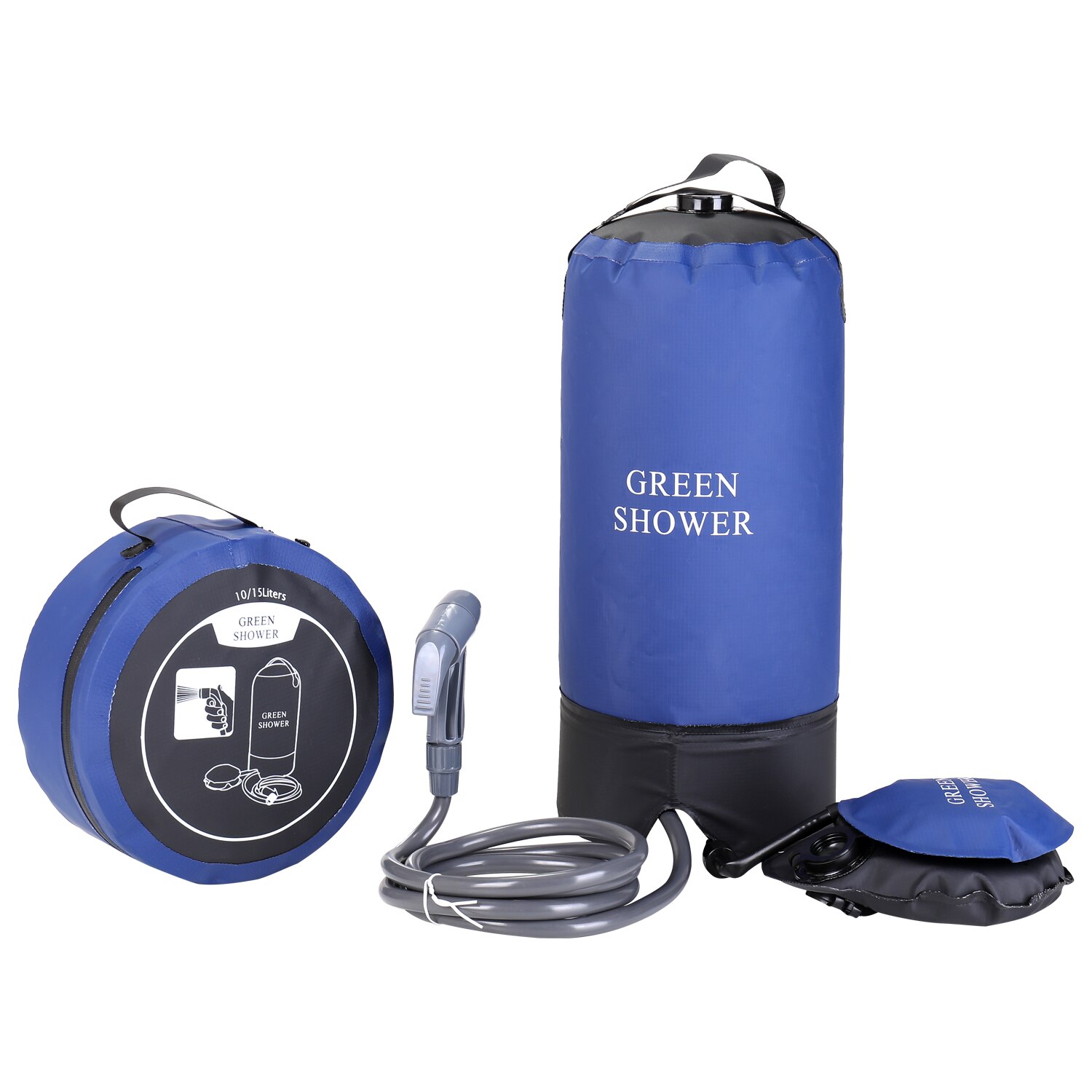 Udendørs bruser campingudstyr pvc trykbruser oppustelig bruser tryk bruser vandtaske camping bade multiværktøj