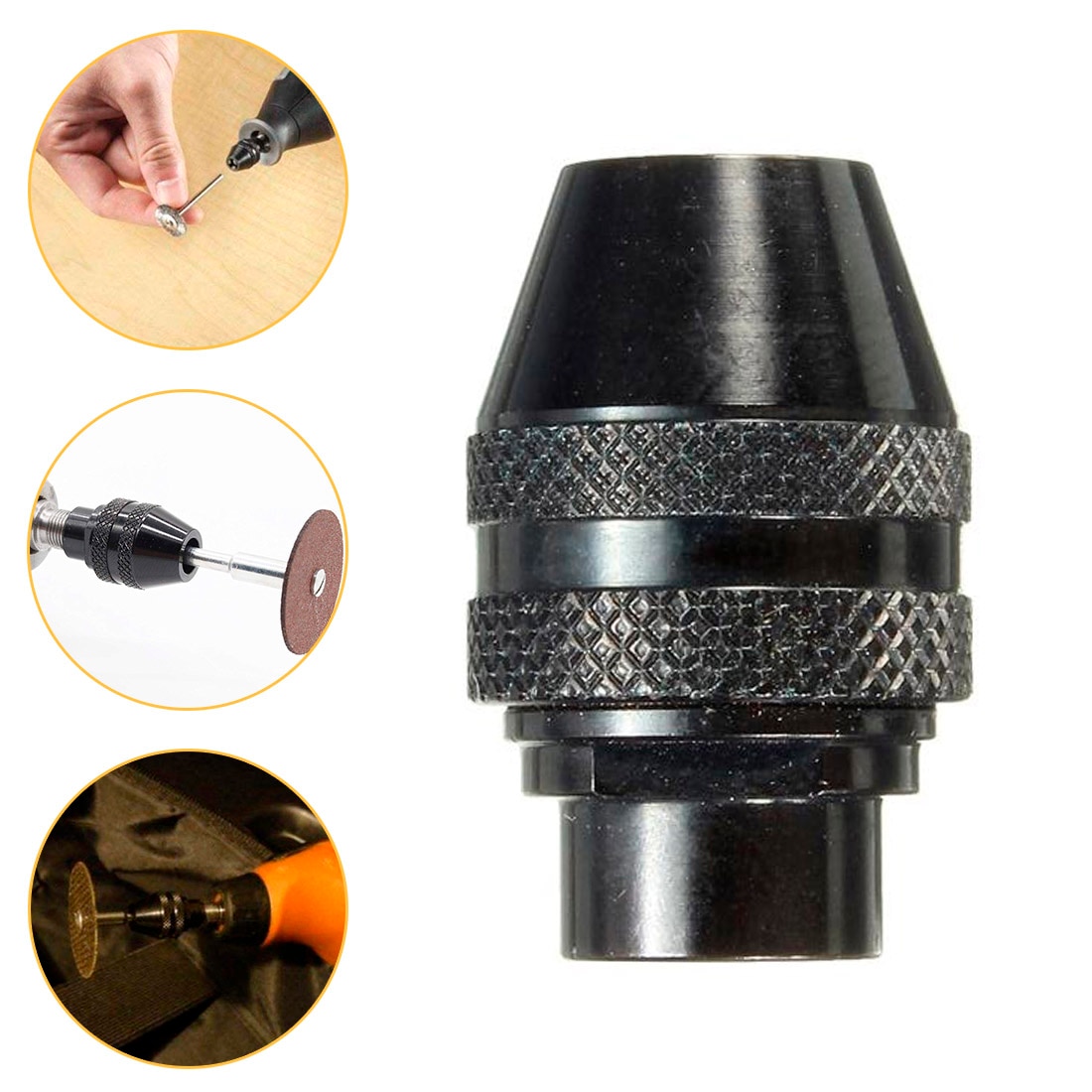 Portabrocas sin llave, herramientas rotativas para Dremel, de cola larga, M8 x 0,75, 0,5-3,2mm