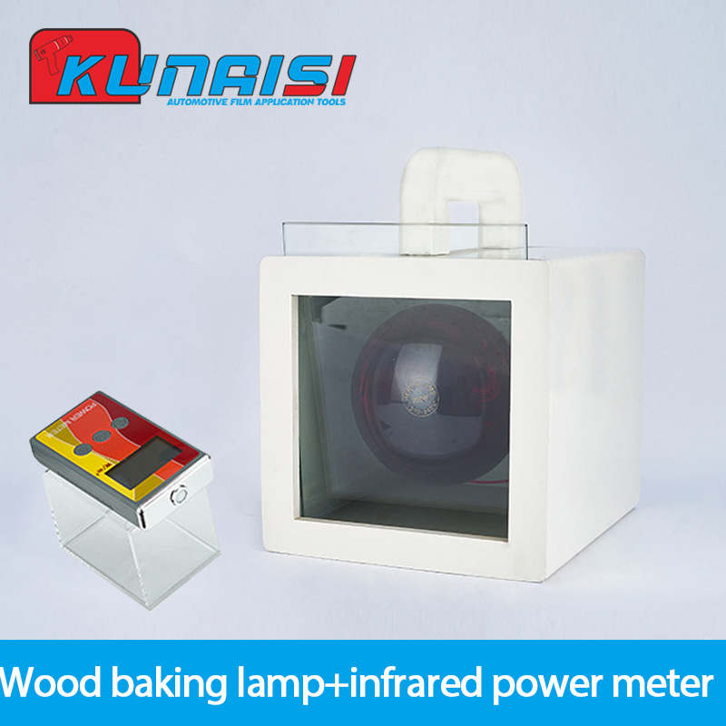 220V Wooden baking lamp Vehicle Solar Film Car Window Tint Tester Heat Rejection Test Box Infrared Paint Curing Lamp KNS-21: WHITE