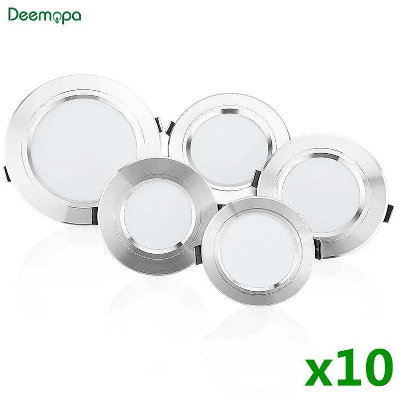 10 kpl/erä led-alasvalot 5w 9w 12w 15w 18w ac 220v 230v 240v led-kattoalasvalot lamput led-kattovalaisin kodin sisävalaistus