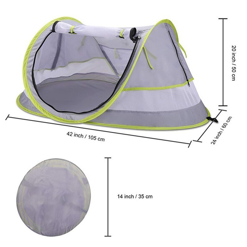 Folding baby beach tent mini breathable zippers mosquito net playhouse play tent for children indoor outdoor room house