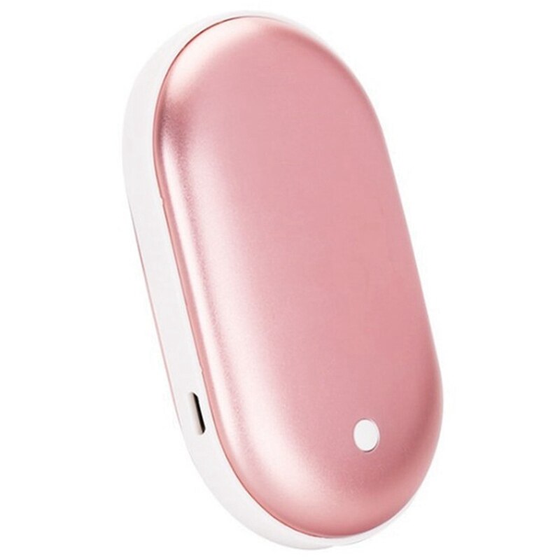 2 in 1 Cute USB Rechargeable Hand Warmer and 5200Ma Power Bank Mini Portable Travel Handy Long-Life Hand Warmer: Pink