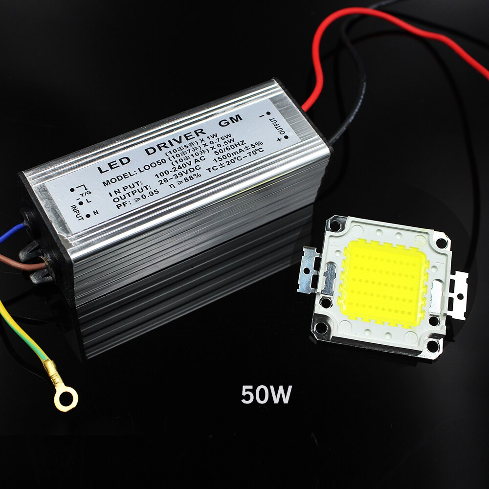Karwen real power 10w 20w 30w 50w cob integreret led chip lampe  dc 30-32v til diy oversvømmelse lys spotlight pære led chips perler