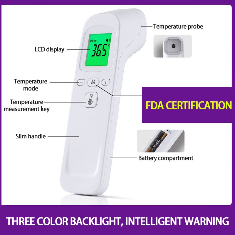 Thermometer Infrarood Thermometer Non Contact Thermometers Met Koorts Alarm Handheld Temperatuur Meting Apparaat